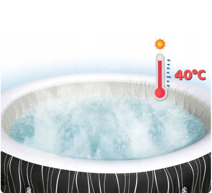 basen z hydromasażem 6 osobowy nadmuchiwany okrągły 908l 196x196x65cm basen z hydromasażem 6 osobowy nadmuchiwany okrągły 908l 196x196x65cm