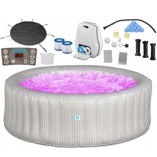 dmuchane spa basen ogrodowy avenli 6 osÓb hydromasaŻ + pokrywa 2 kolory
