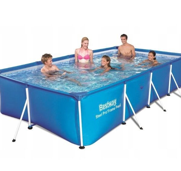 basen stelażowy bestway 400x211x81 cm 8w1 prostokątny niebieski 56424 29 kg